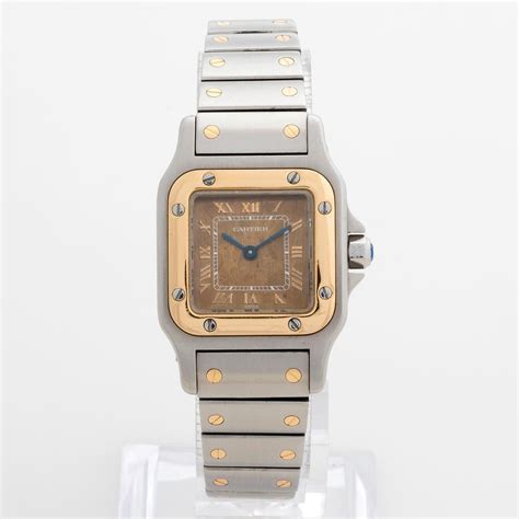 cartier 1057930|Cartier Santos Galbee Lady, Ref 1057930, Rare Gold .